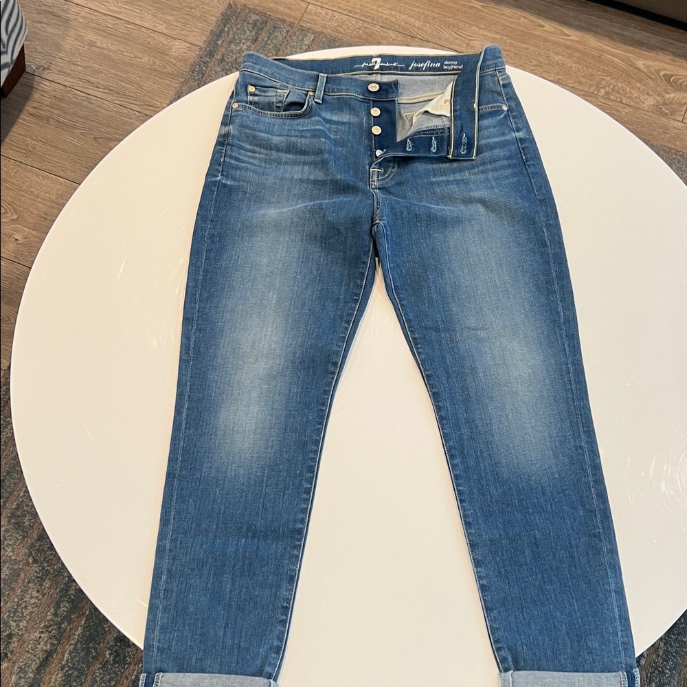 7 For All Mankind Classic Denim Boyfriend Jeans